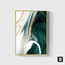Load image into Gallery viewer, Abstract Green &amp; Golden Foil
