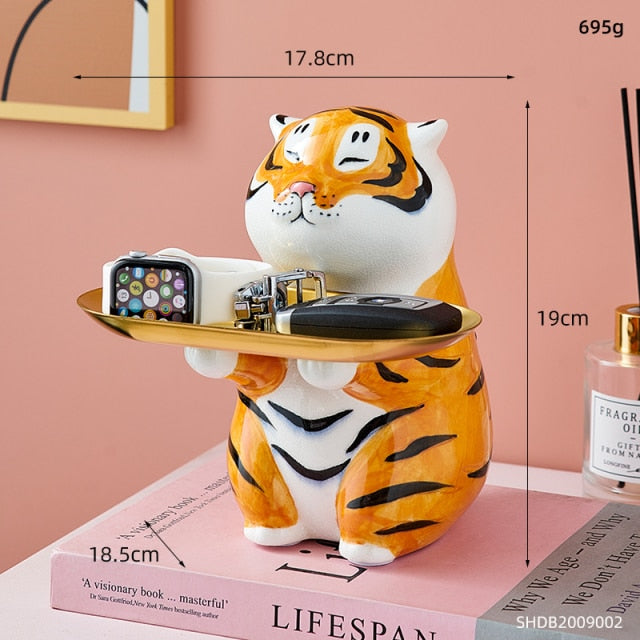 Ceramic Chubby Tiger Storage
