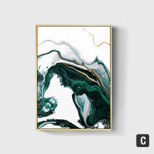 Load image into Gallery viewer, Abstract Green &amp; Golden Foil
