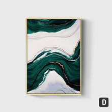 Load image into Gallery viewer, Abstract Green &amp; Golden Foil
