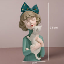 Load image into Gallery viewer, Pet Lover Girl Sculpture
