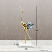 Load image into Gallery viewer, Crystal Crane Sculpture Decor
