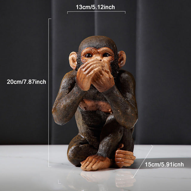 Three Monkeys Ornament
