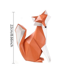 Load image into Gallery viewer, Geometric Orange Fox Figurine
