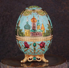 Load image into Gallery viewer, Vintage Faberge Egg Toothpick Holders Toothpick Holders Lora Secret Store Turquoise Cathedral 
