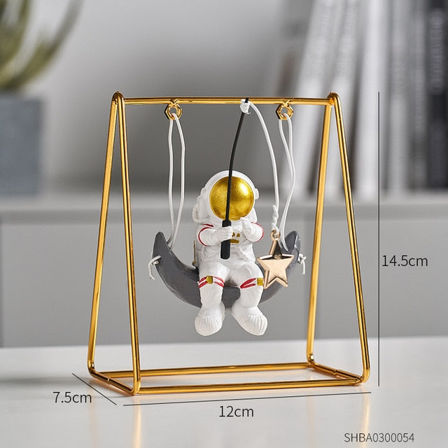Astronaut Riding a Swing