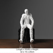 Load image into Gallery viewer, Black &amp; White Pixel Figurine
