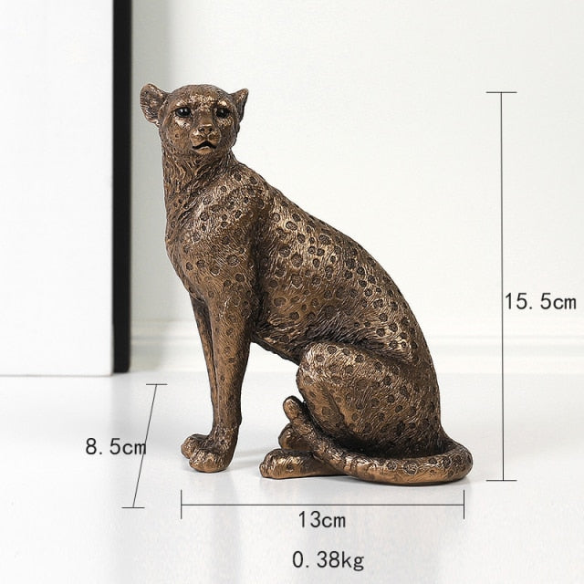Retro Leopard Figurine